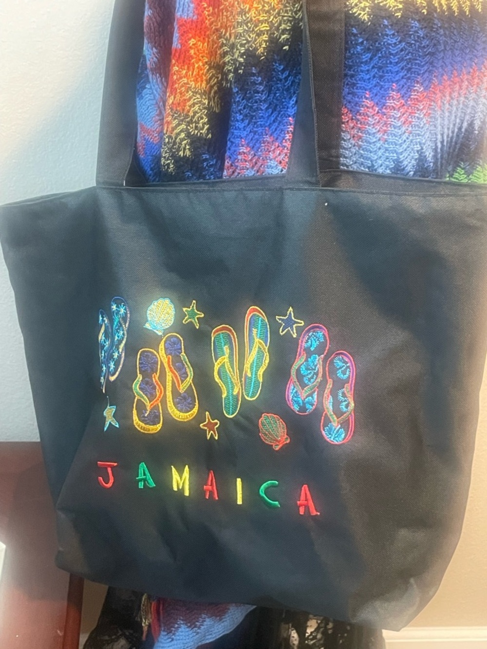 Embroidered Flip-Flop Jamaica Tote - Picture 11 of 11
